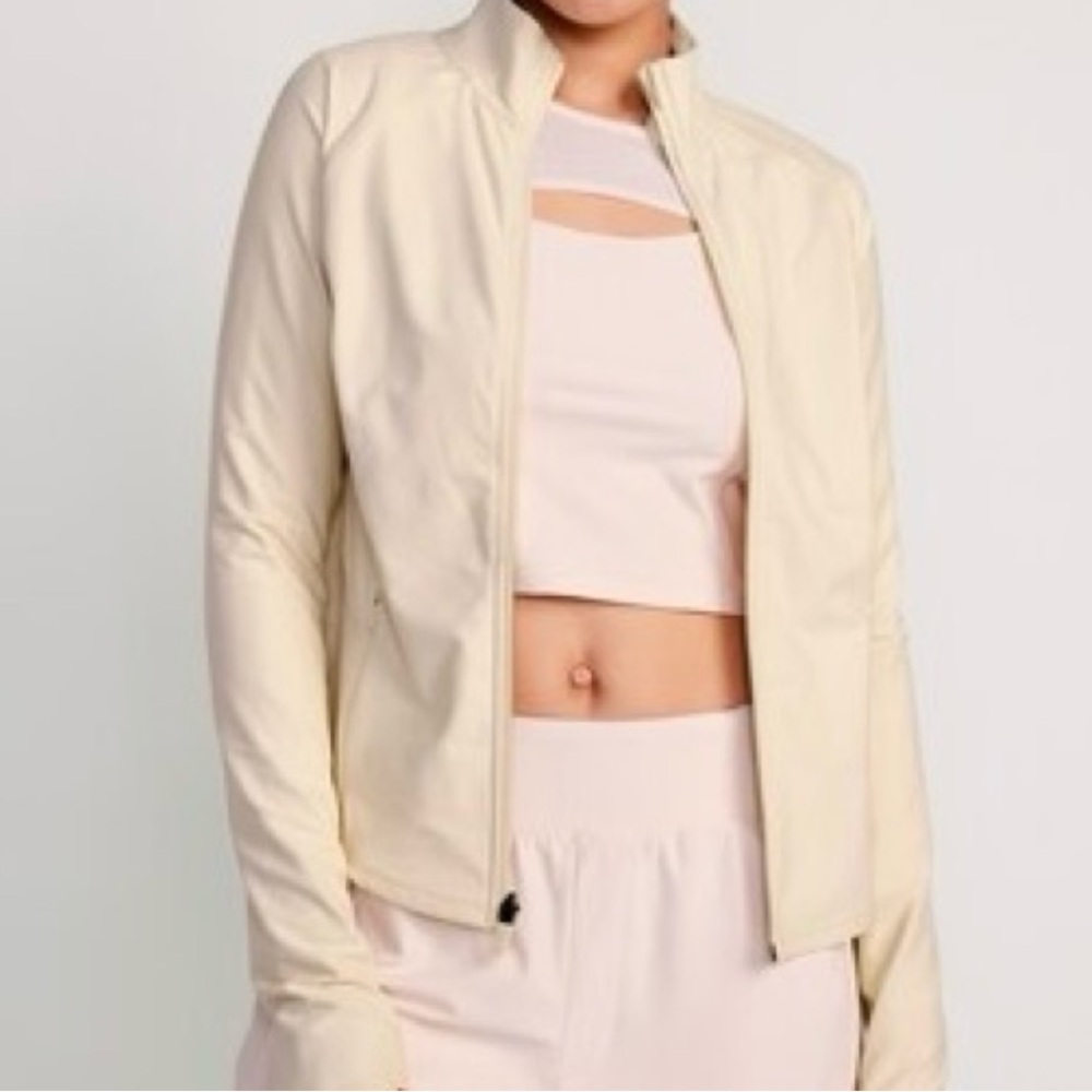 Powersoft Cropped Full-Zip Performance Jacket -Wi… - image 1